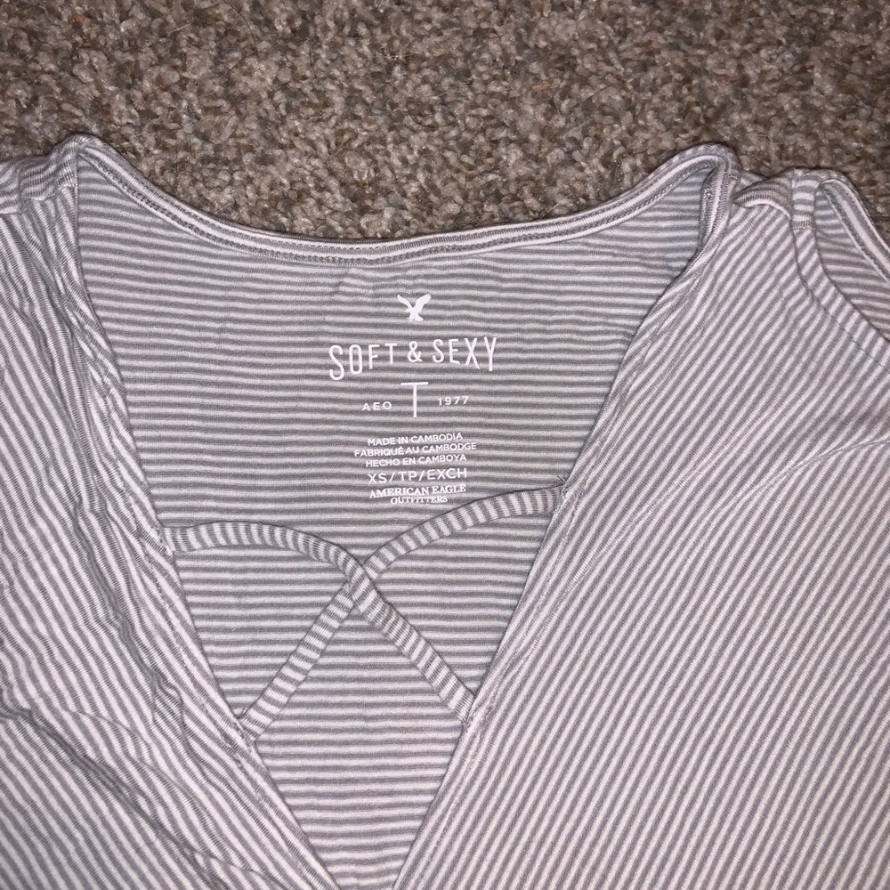 Short sleeve and off the shoulder shirt